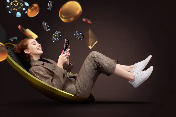 A player using their smartphone during a festive local event, representing 778G0’s fully mobile-friendly casino.